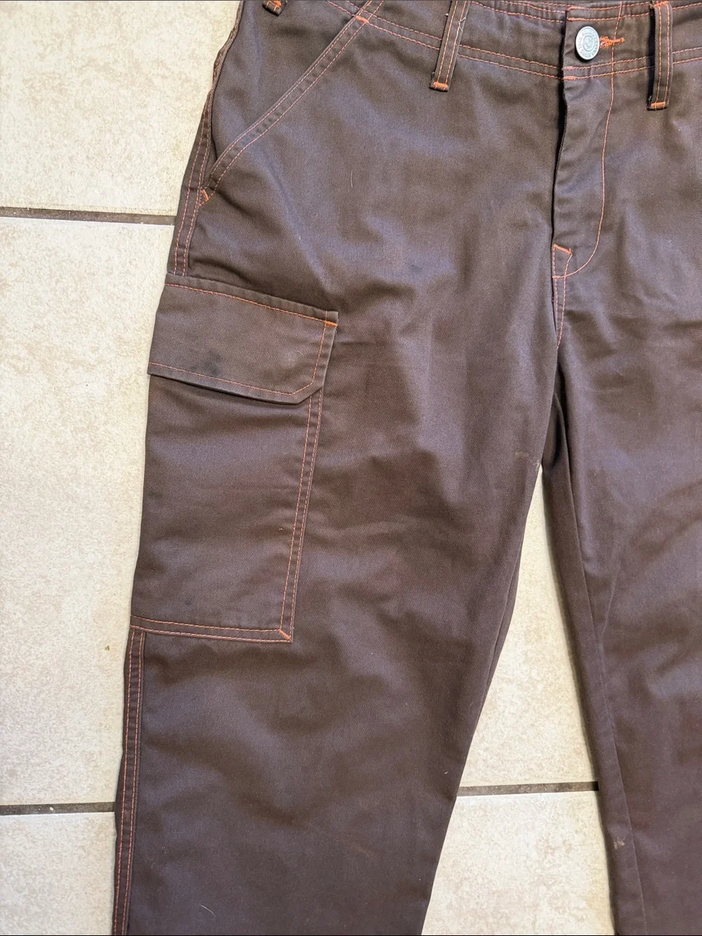 True Religion Brown Cargo Pants Men’s 30 Utility Y2K Streetwear Flap Pocket